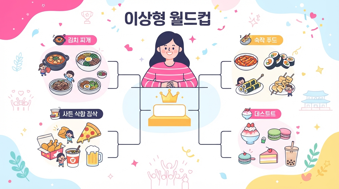 음식 이상형 월드컵에 자주 등장하는 메뉴 정리